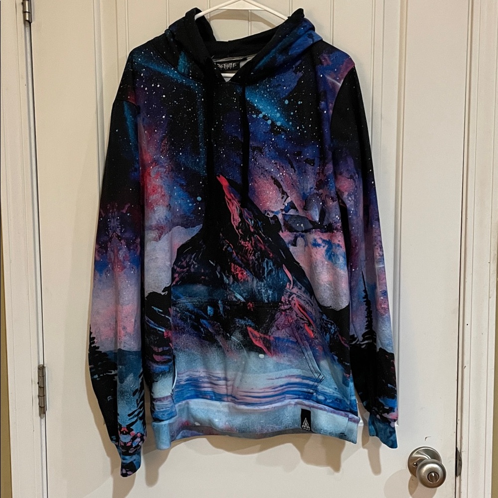 🩷Set 4 lyfe Galaxy Mountain Hoodie size large